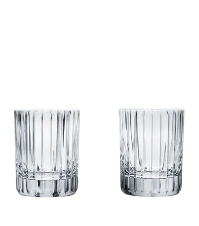 Baccarat Harmonie Crystal Triple Old Fashion Tumblers, Set Of 2 In Clear