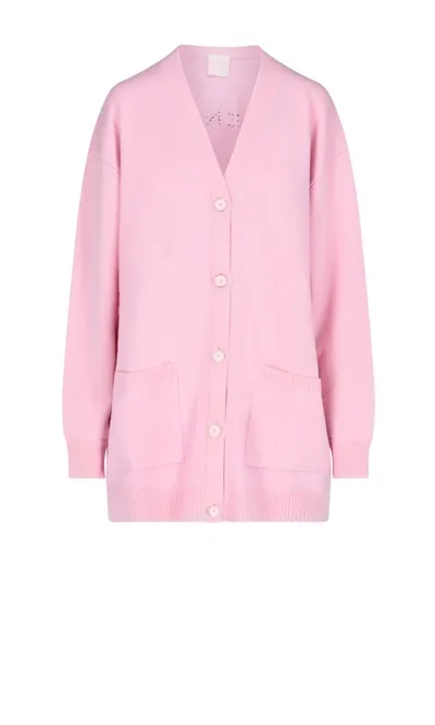 Givenchy Embellished Wool And Cashmere Cardigan In Pink