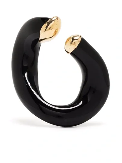 Beatriz Palacios Noir Link Ear Cuff In Black