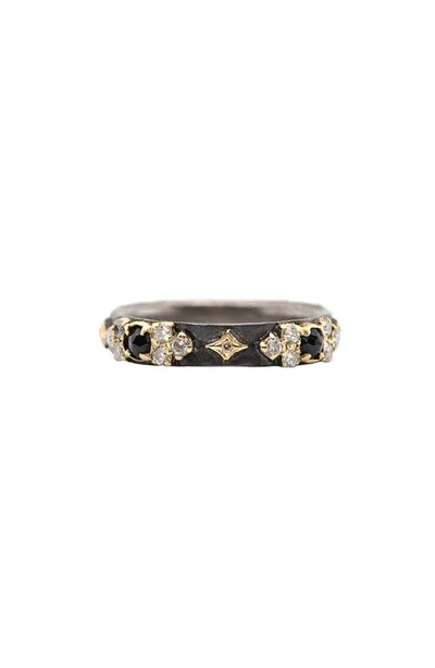 Armenta Old World Crivelli Stack Band Ring With Black Sapphires In Ow