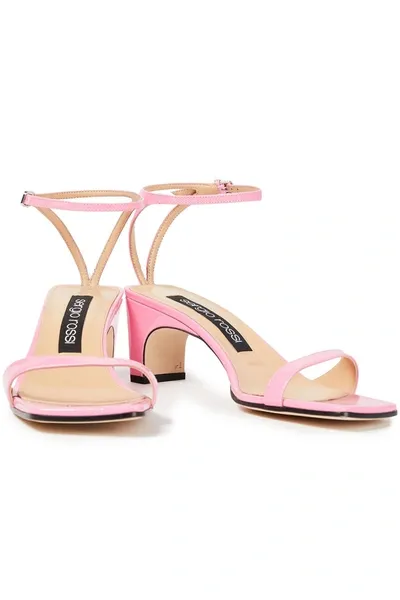 Sergio Rossi Sr1 Patent-leather Sandals In Bubblegum