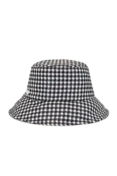 Miu Miu Black And White Check Bucket Hat