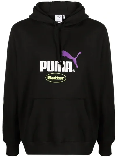 Puma X Butter Goods Men's Logo Hoodie In Black