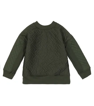 Burberry Kids' Cotton Jersey Sweatshirt In Military Green