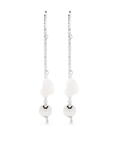 Mounser White Cap Earrings In Weiss