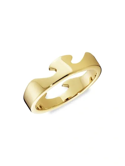 Georg Jensen Fusion Core Rings 18k Gold Uneven Edge Ring