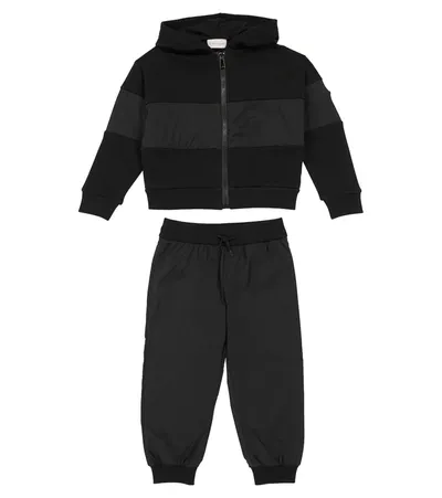 Moncler Kids' Logo Tracksuit In Black