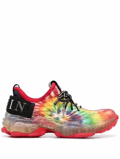 Philipp Plein Tie-dye Runner Hyper $hock Sneakers In Multi