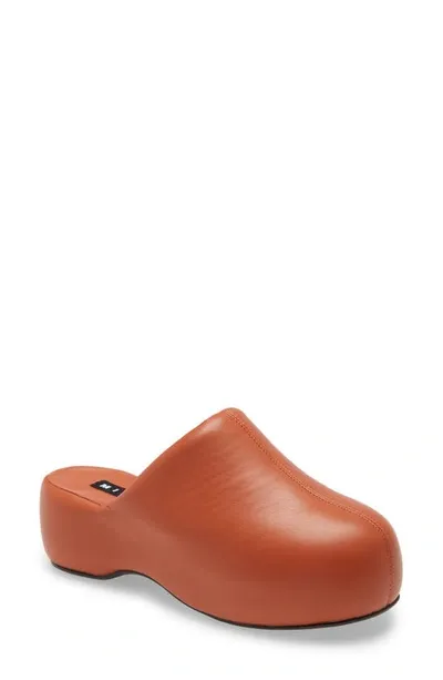 Simon Miller Bubble Vegan Leather Slide Clogs In Caramel