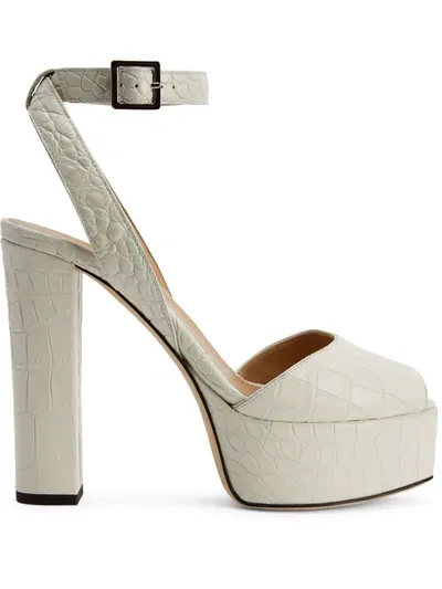 Giuseppe Zanotti Betty Platform Sandals In White