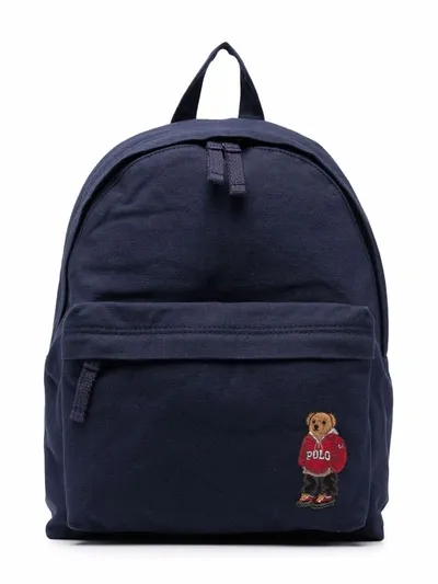 Ralph Lauren Polo Pony-embroidered Backpack In 黑色