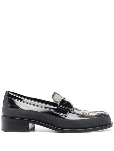 Misbhv Jacquard Monogram Loafers In Black