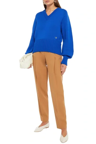 Victoria Beckham Wool-blend Sweater In Bright Blue