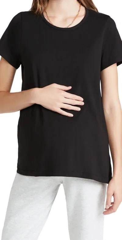 Hatch The Luxe Nursing Tee In Black