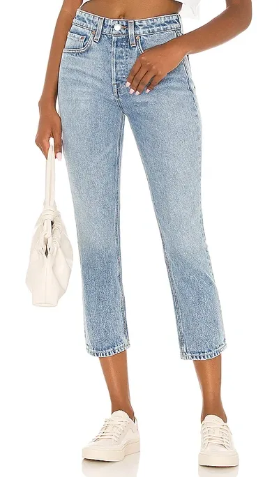 Grlfrnd Karolina Petite High Rise Straight Crop In Larchmont