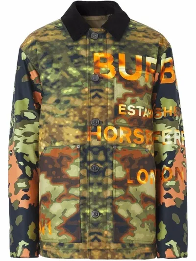 Burberry Multicolour Camouflage Logo-print Jacket