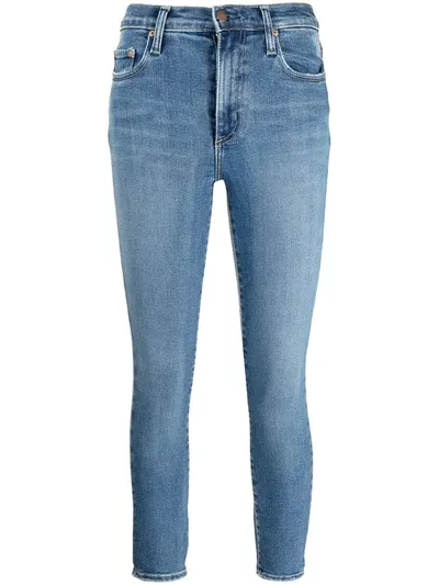 Nobody Denim Cult High-waisted Skinny Jeans In Blau