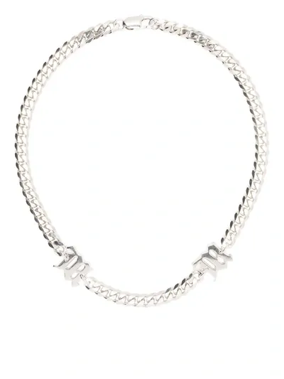 Misbhv Monogram Curb Chain Necklace In Silber