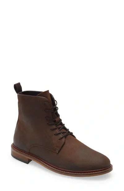 Shoe The Bear Ned Plain Toe Boot In Brown Leather