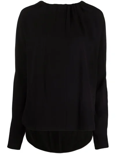 Marni Bow Fastening Knitted Top In Black