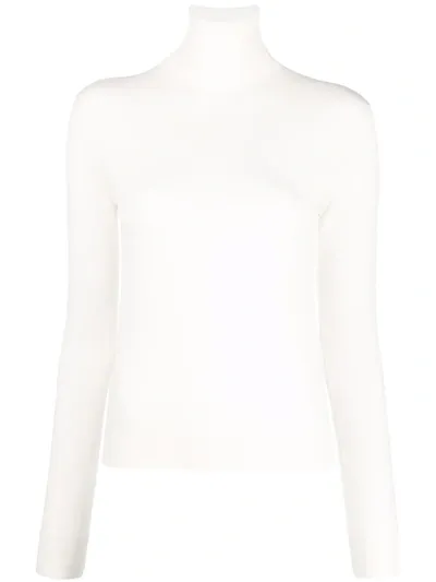 Jil Sander Roll-neck Wool Jumper In Neutrals