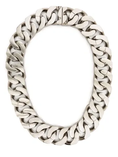 Givenchy G Curb Chain Necklace In Silver