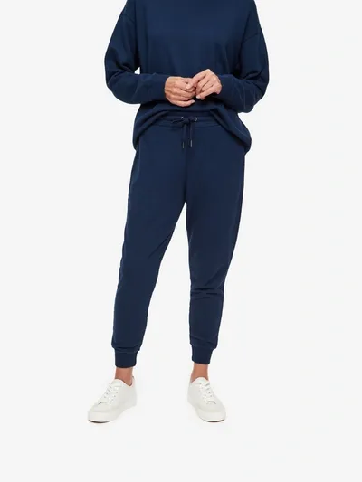 Derek Rose Women's Sweatpants Quinn Cotton Modal Navy In Blue