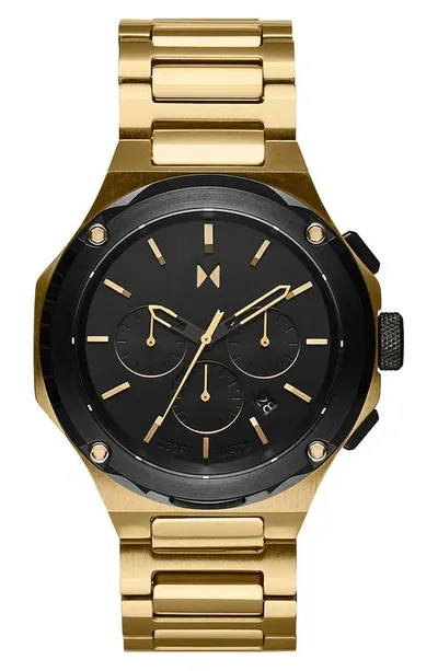 Mvmt Raptor Sunflare Goldtone Stainless Steel Chronograph Watch In Black