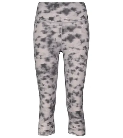 Varley High-waisted Printed Leggings In Concrete Leaf