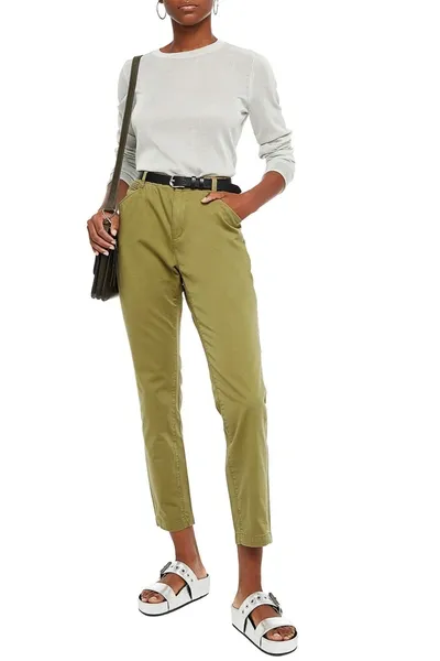 Rag & Bone Cotton Slim-leg Pants In Leaf Green