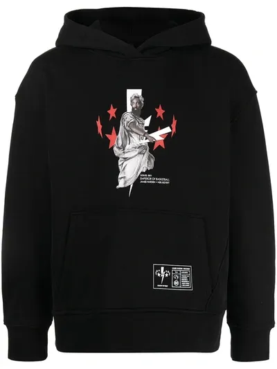 Neil Barrett Black James Harden Edition 'emperor Of Basketball' Hoodie