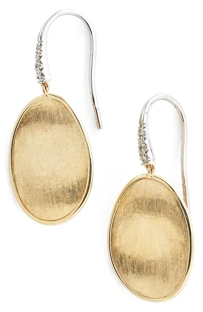 Marco Bicego Lunaria 18k Yellow Gold & Diamond Small Drop Earrings