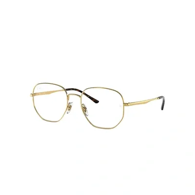 Ray Ban Rb3682 Optics Eyeglasses Gold Frame Clear Lenses 49-19