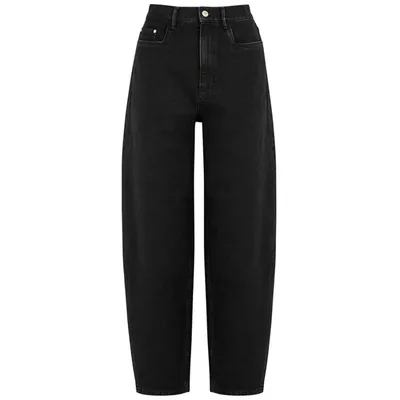 Wandler Chamomile Recycled-cotton Wide-leg Jeans In Nero