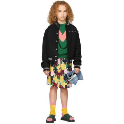 Marni Kids' Green Sweater For Girl With Logo