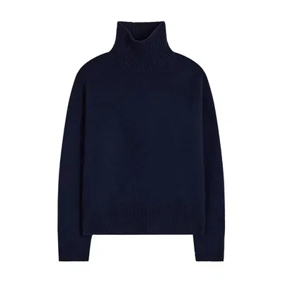 Vanessa Bruno Malo High Neck Sweater In Marine