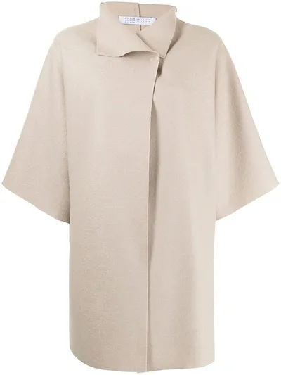 Harris Wharf London Pressed Wool Kimono Coat In Nude