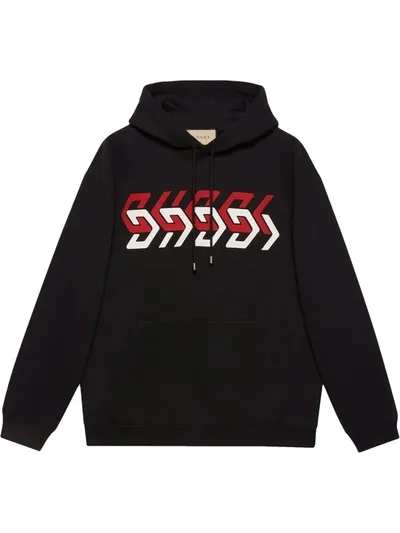 Gucci Jersey Sweatshirt With  Mirror Print In Black