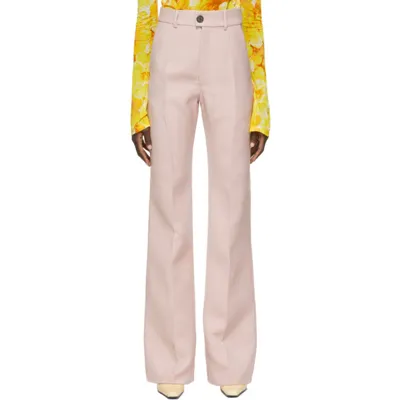 Kwaidan Editions Double Face Wool Trousers In Pink