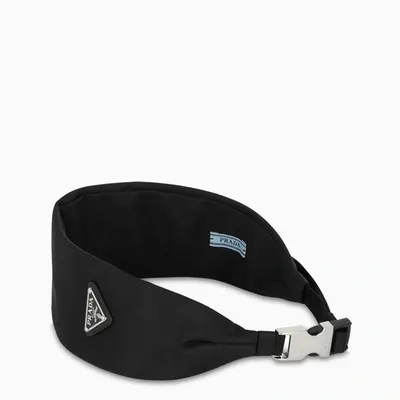 Prada Women's Nylon Wide Headband In Black