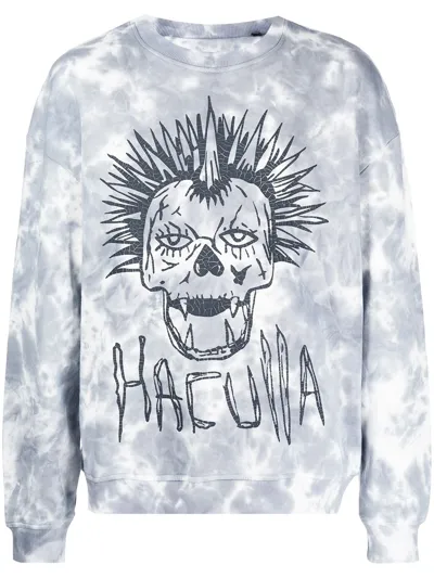 Haculla Spike Head Print Sweater In Grey