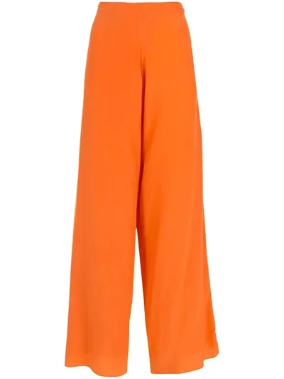 Amir Slama Silk Palazzo Pants In Orange