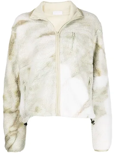 John Elliott Polar Tie-dye Fleece Jacket In Green