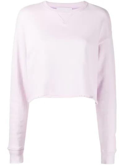 John Elliott Snyder Cropped Sweatshirt In Pink