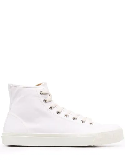 Maison Margiela Tabi Canvas High-top Sneakers In White