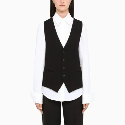 Ann Demeulemeester Black Waistcoat Jacket