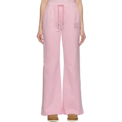 Opening Ceremony Logo-embroidered Organic French Cotton-terry Track Pants In Pink Lady/pink