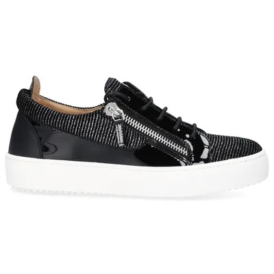 Giuseppe Zanotti Low-top Sneakers Frankie Patent Leather In Black