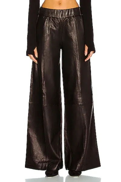 Sprwmn Wide Leg Trouser In Black