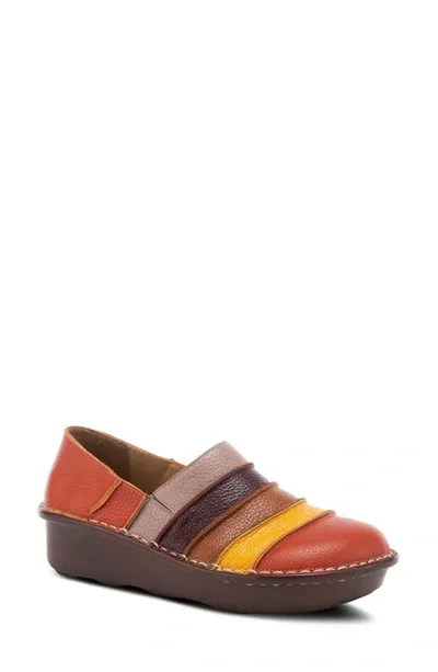 Spring Step Firefly Wedge Loafer In Camel Multi